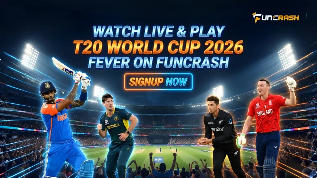 Watch Live & Play T20 World Cup 2026 Fever on Funcrash