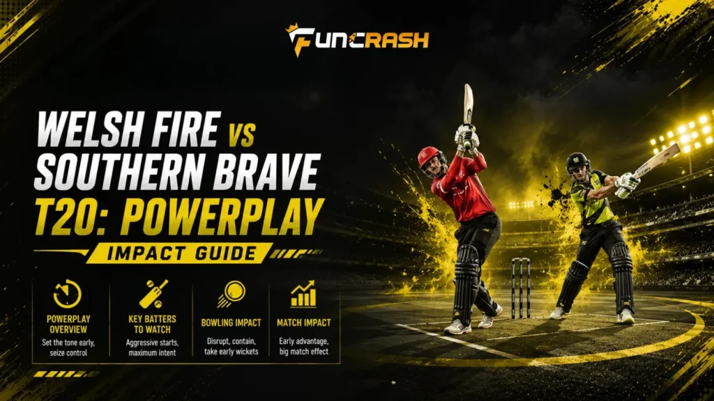 Welsh Fire vs Southern Brave T20 powerplay batting at Sophia Gardens